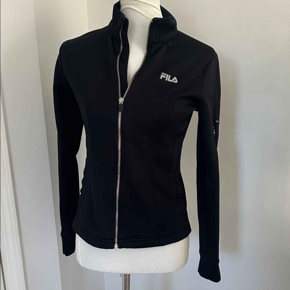 😍 Cutest Fila Women's Black Full-Zip Performance Jacket